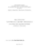 prikaz prve stranice dokumenta "Lettere dal Carcere": Ideologia e Cultura nel Gramsci intimo