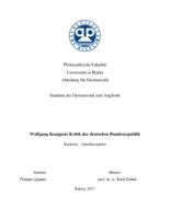 prikaz prve stranice dokumenta Wolfgang Koeppens Kritik der Deutschen Bundesrepublik